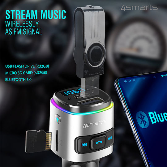 4Smarts FM Transmitter Αυτοκινήτου Media&Assist με USB / MicroSD / Bluetooth
