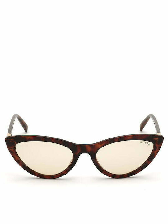 Guess Women's Sunglasses With Black Tartaruga Horn-Rimmed Frame And Yellow Lens GU3053 52G