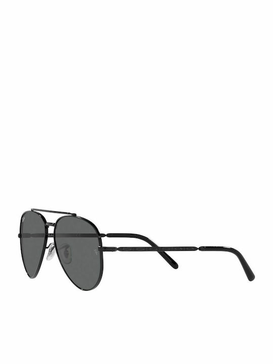 Ray Ban Aviator Unisex Γυαλιά Ηλίου με Μαύρο Μεταλλικό Σκελετό και Μαύρο Φακό RB3625 002/B1