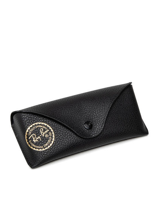 Ray Ban New Round Unisex Sunglasses with Black Metal Frame and Blue Mirror Lens RB3637 002/G1