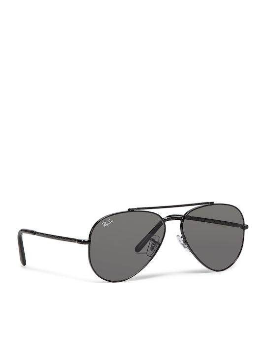 Ray Ban Aviator Unisex Γυαλιά Ηλίου με Μαύρο Μεταλλικό Σκελετό και Μαύρο Φακό RB3625 002/B1