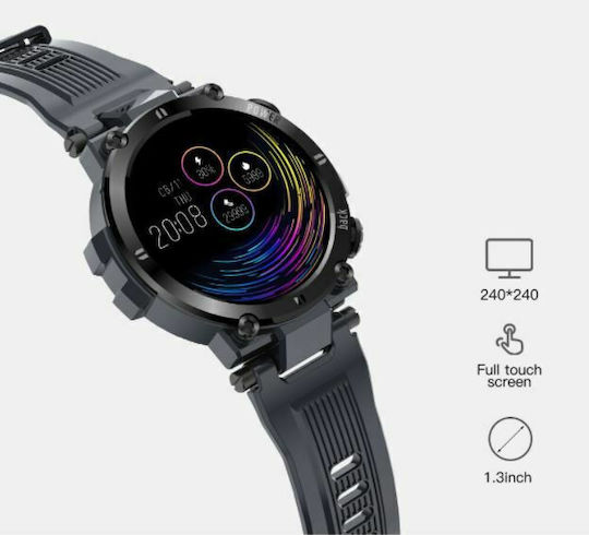 Senbono D13 Smartwatch mit Pulsmesser (Schwarz)