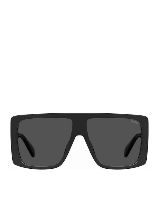Moschino Unisex Sunglasses with Black Plastic Frame and Black Lens MOS119/S 807/IR