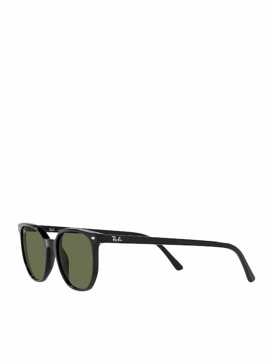 Ray Ban Elliot Unisex Ochelari de soare cu Negru Cadru și Verde Lentilă