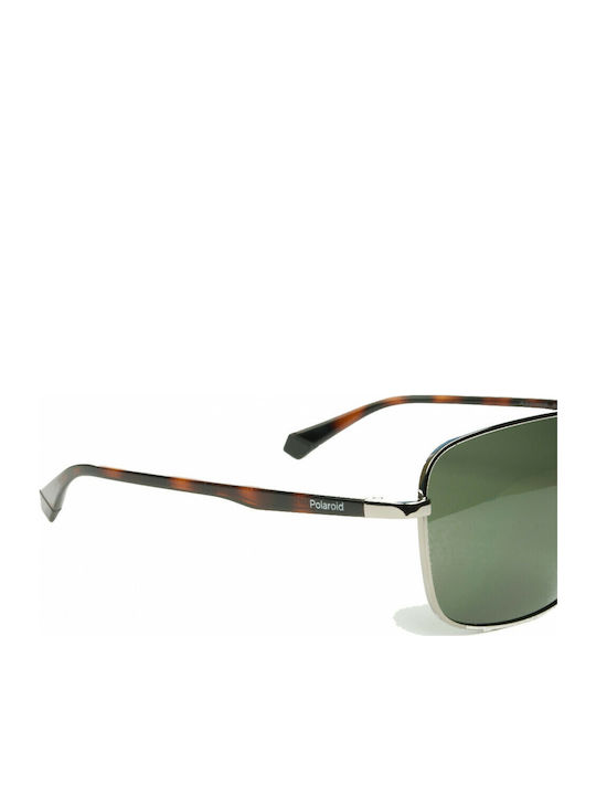 Polaroid Herren Sonnenbrille mit Silber Gestell und Grün Polarisiert Linse PLD2119/G/S 6LB/UC