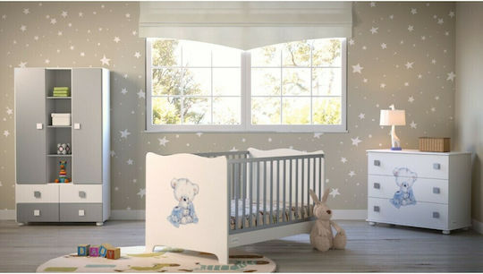 Asterias Bebe Κούνια Νεφέλη White/Grey
