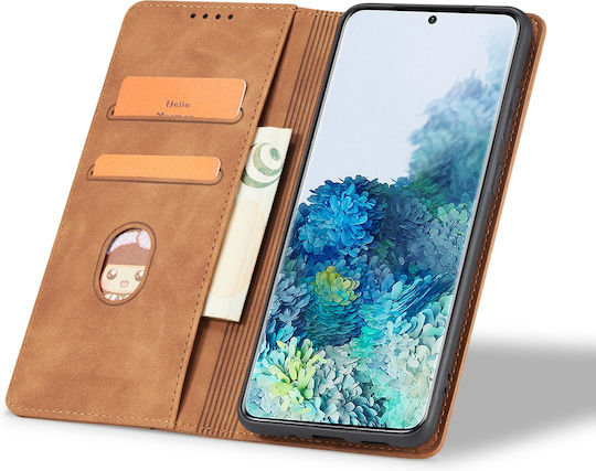 Bodycell PU Leather Buchen Sie Synthetisches Leder Braun (Galaxy S22 5G)