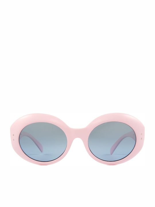 Snob Milano Audry Women's Sunglasses with Pink Plastic Frame and Light Blue Lens SN133C005Z