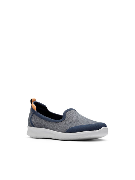 Clarks Women's Canvas Slip-Ons Blue