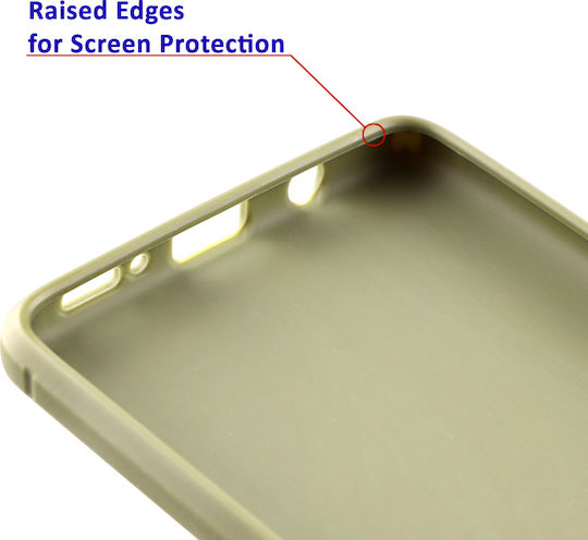 Volte-Tel Carbon Camera Protective Back Cover Σιλικόνης Χακί (Redmi 9)
