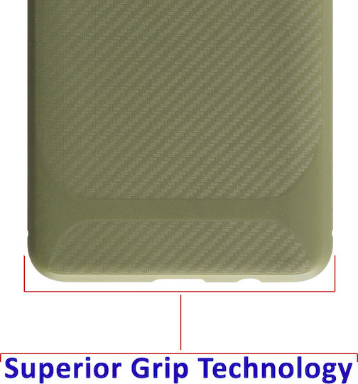Volte-Tel Carbon Camera Protective Back Cover Σιλικόνης Χακί (Redmi 9)