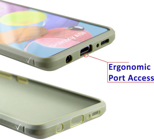 Volte-Tel Carbon Camera Protective Back Cover Σιλικόνης Χακί (Redmi 9)