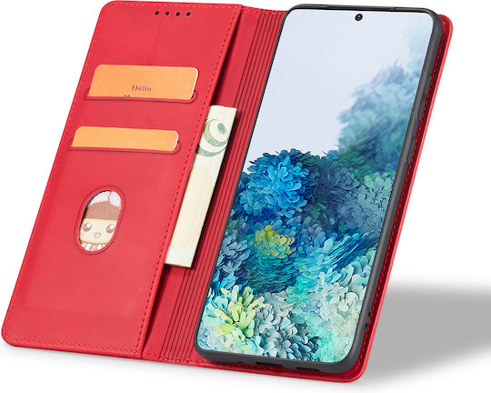 Bodycell PU Leather Wallet Δερματίνης Κόκκινο (Realme GT Neo 2 / Realme GT Neo 3T 5G)