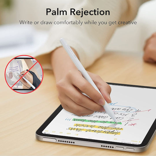 ESR Digital+ Magnetic Stylus Pen Digital with Palm Rejection for iPad iOS 12.2+ in White color