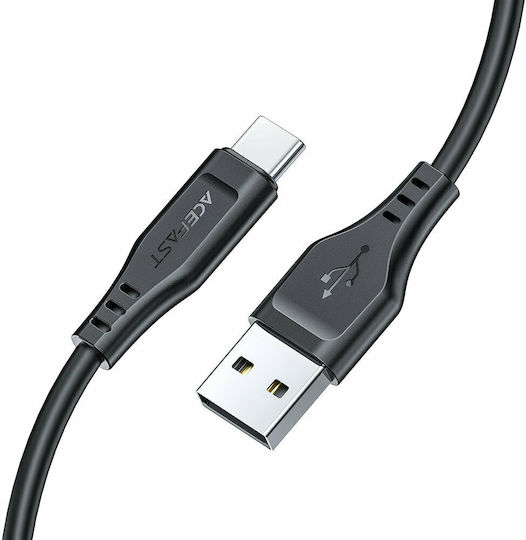 Acefast C3-04 USB 2.0 Cable USB-C male - USB-A 60W Black 1.2m