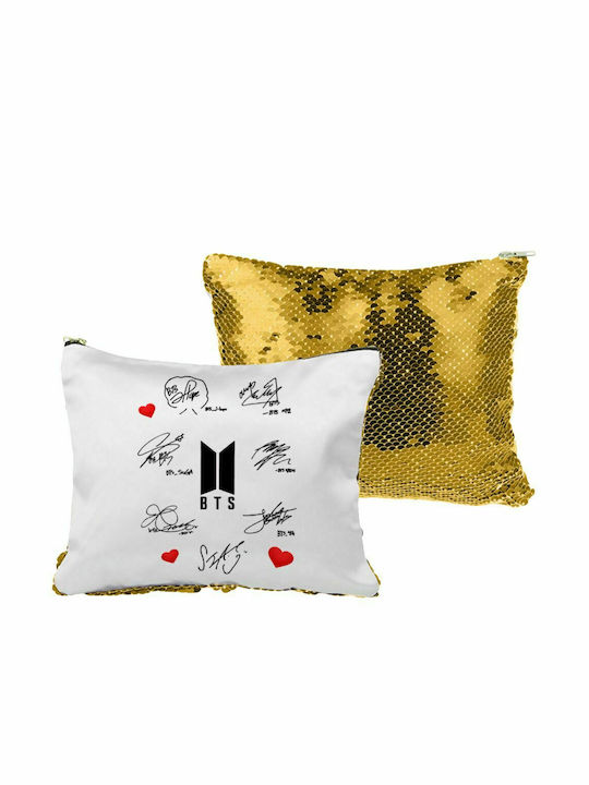 BTS signatures, Τσαντάκι νεσεσέρ με πούλιες (Sequin) Χρυσό