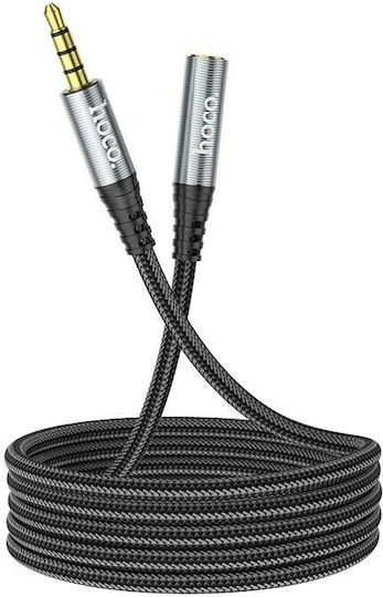 Hoco TRRS Audio Cable 3.5mm Male - 3.5mm Female Black 1m UPA20