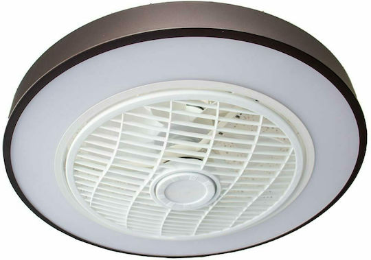 Lineme Marin Πλαφονιέρα 50cm με Φως Καφέ
