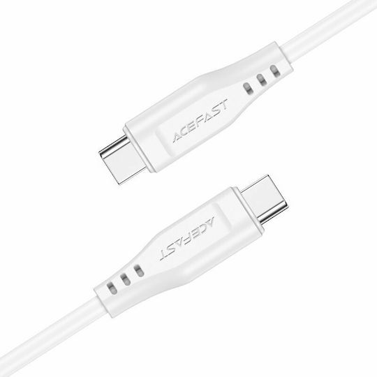 Acefast C3-03 USB 2.0 Cable USB-C male - USB-C 60W Λευκό 1.2m