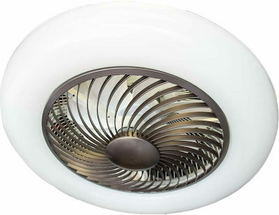 Lineme Deckenventilator 55cm mit Licht und Fernbedienung Braun