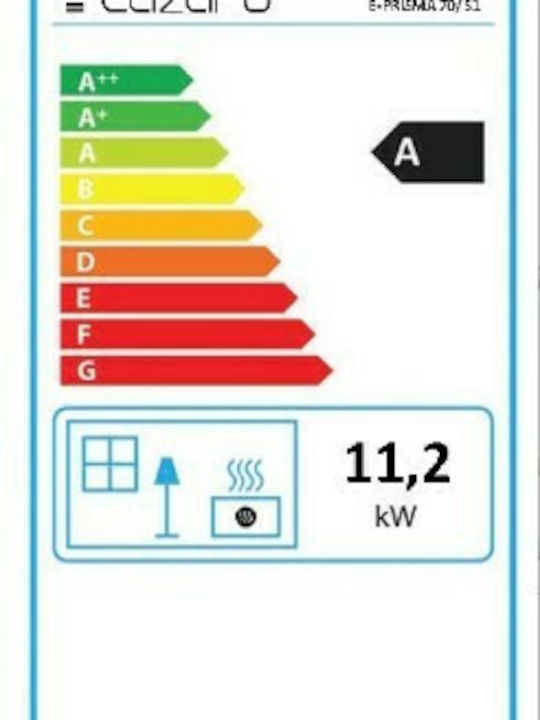 Lazaru e-PRISMA 70/51 eP70-51-SF Kaminofen Holz 11.2kW Prismatisch mit Schiebeschranktür