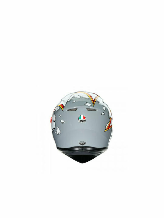 AGV K-3 SV Multi - Bubble Grey/White/Red Motorcycle Helmet Full Face ECE 22.05 1490gr with Sunvisor