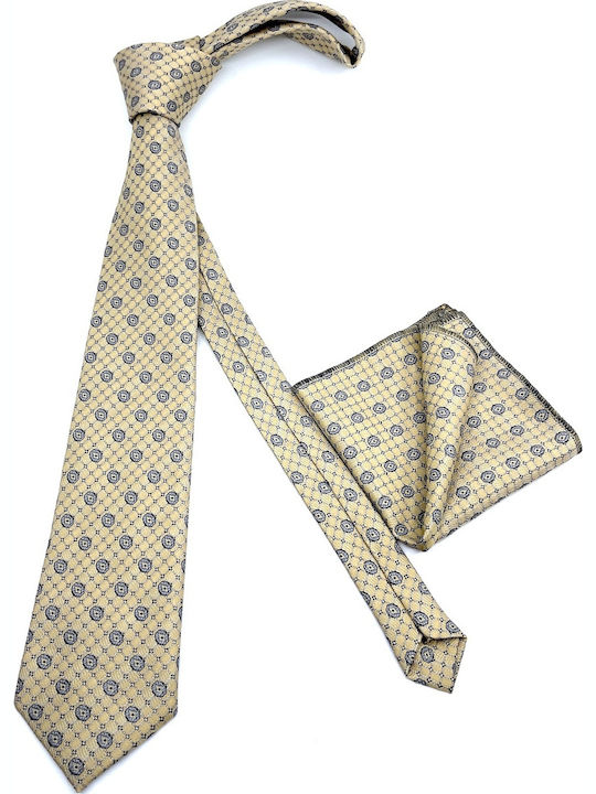 Legend Accessories Set Cravate Bărbați Sintetic Tipărit Bej