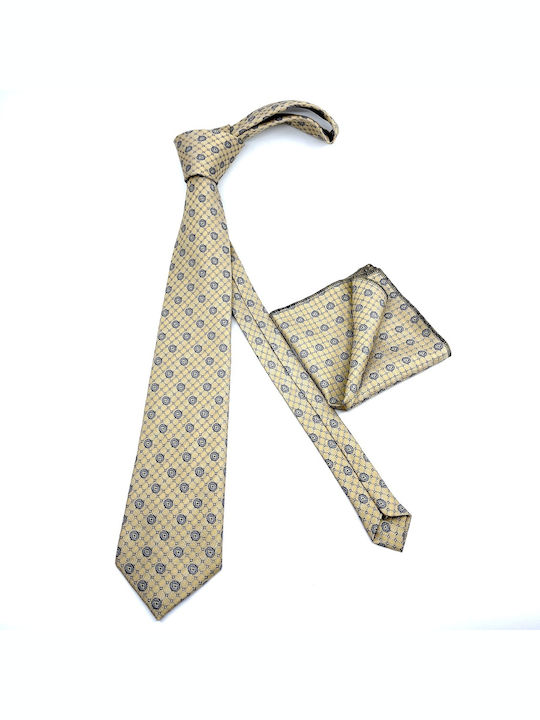 Legend Accessories Set Cravate Bărbați Sintetic Tipărit Bej