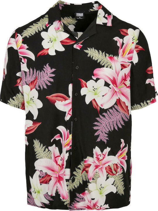 Κοντομάνικο Πουκάμισο σε Κανονική Γραμμή Floral Dark Jungle