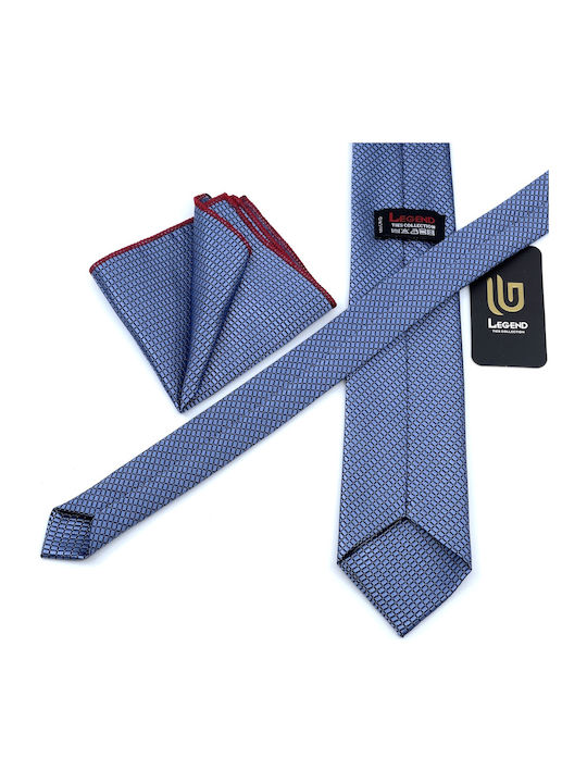 Legend Accessories Synthetic Men's Tie Set Printed Light Blue
