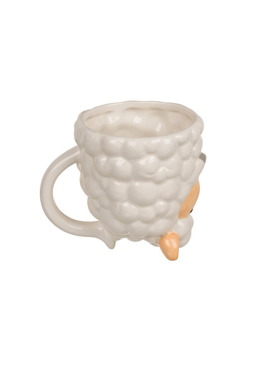 Out of the Blue Sheep Mug Ceramic White 400ml
