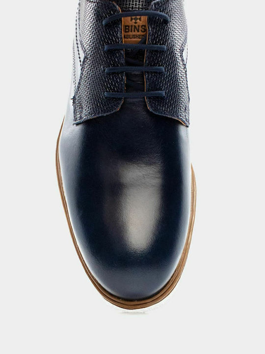 Leder Herren Freizeitschuhe Blau