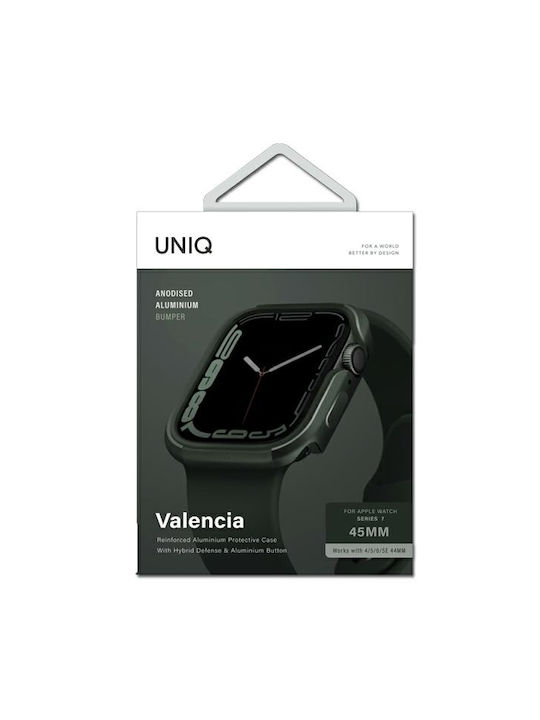 Uniq Valencia Metal Case in Green color for Apple Watch 45mm