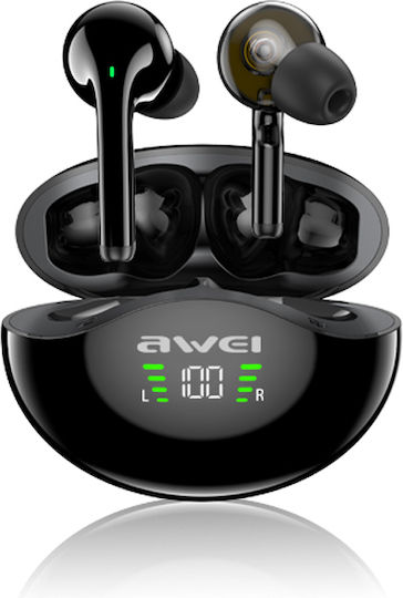 Awei T12P In-ear Bluetooth Handsfree Earphones with Sweat Resistance and Charging Case Black
