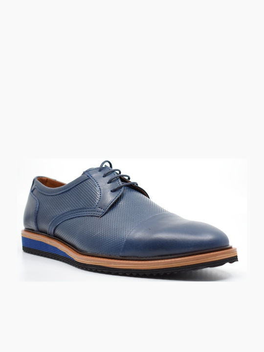 Il Mio Collection Men's Leather Casual Shoes Navy