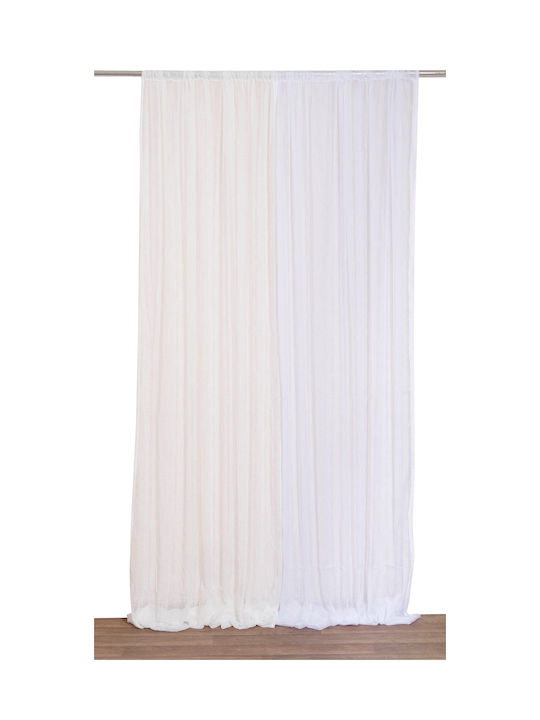 Anna Riska Κουρτίνα με Τρέσα Dylan Ivory 280x270εκ.