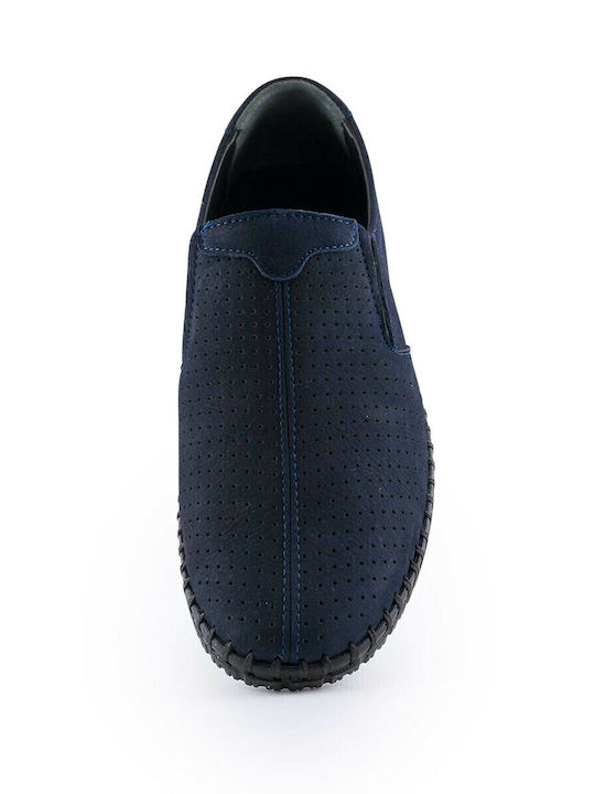 Men's Leather Casual Shoes Blue