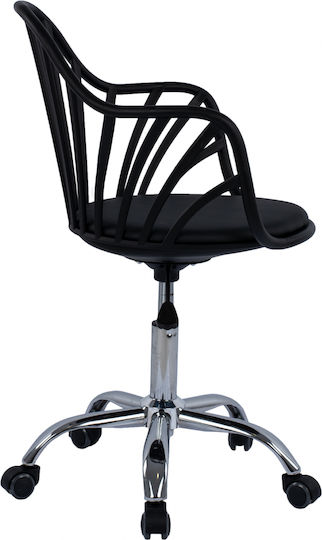 HomeMarkt Becky Office Chair with Fixed Arms Black HM8457.02
