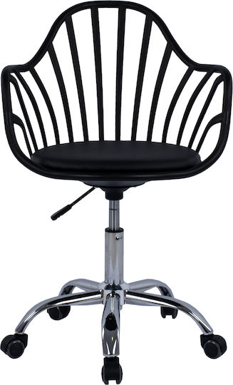 HomeMarkt Becky Office Chair with Fixed Arms Black HM8457.02