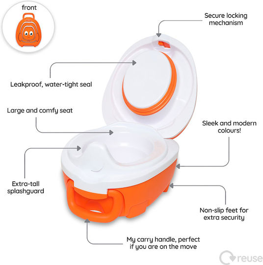 My Carry Potty Standard Potty Dino with Lid Pink up to 50kg