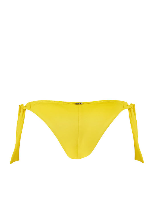 Bikini Brasilien mit Schnürchen Gelb
