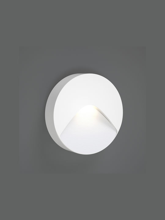 Inlight Horseshoe Στεγανό Επιτοίχιο Σποτ Εξωτερικού Χώρου με Ενσωματωμένο LED σε Λευκό Χρώμα
