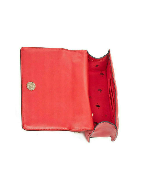 Verde Γυναικεία Flap Bag 'Ωμου Κόκκινη