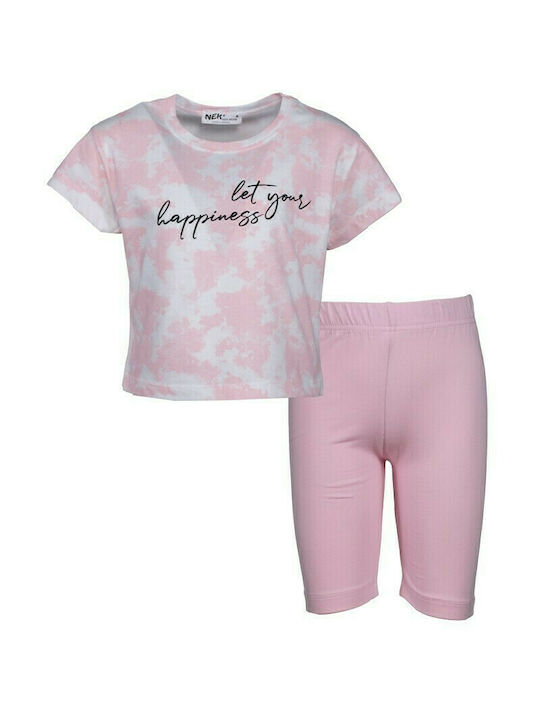 Nek Kids Wear Kinder Set mit Shorts Sommer 2Stück Rosa