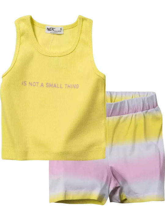 Kids' Set with Shorts Summer 2pcs Yellow