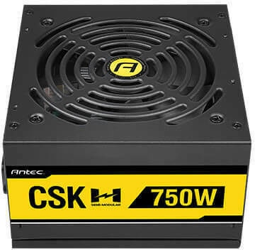 Antec Cuprum Strike CSK 750H 750W Black Computer Power Supply Semi Modular 80 Plus Bronze