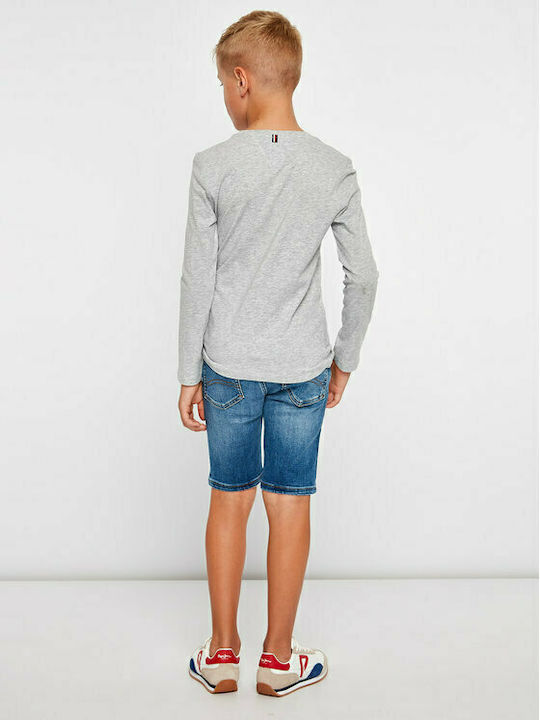 Kids' Shirt Long Sleeve Gray BASIC