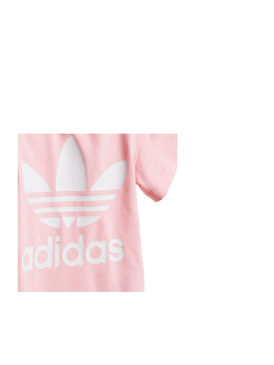 Adidas Φορμάκι Κοντομάνικο για Κορίτσι Ροζ