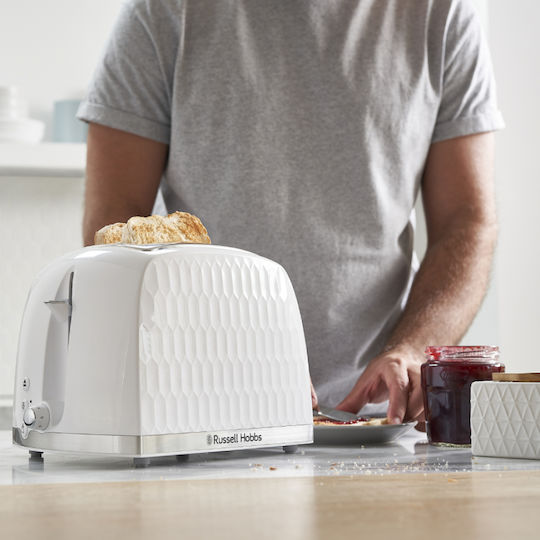 Russell Hobbs Honeycomb Φρυγανιέρα 2 Θέσεων 1500W Λευκή