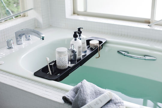 Yamazaki YMZK Bathtub Shelf Plastic 75x15.5x4.5cm Black